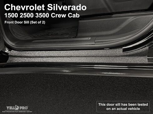 Custom Fit Door Sill Entry Protector for 2019-2025 Chevrolet Silverado 1500 & 2020-2025 Silverado 2500 3500-4dr CrewCab - Edge Guard Anti Scratch Scuff Shield (Full Set - 4pcs) in Saudi Arabia