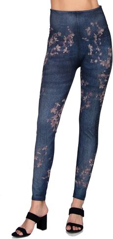 M. Rena Women's Gorgeous Fall Tummy Control Hight Waisted Printed Leggings. One Size in Kuwait