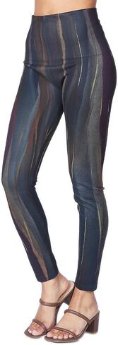 M. Rena Women's Gorgeous Fall Tummy Control Hight Waisted Printed Leggings. One Size in Kuwait