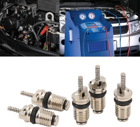 High Pressure Valve Core, 50pcs Valve Air Conditioning Valve Core Automotive A/C Valve Stem Cores Brass Valve Cores Refrigeration Tire Valve Stem Cores for R134 Series in Saudi Arabia