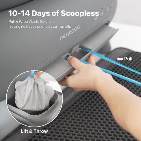 Neakasa Replaced Waste Bags-2 Rolls, Cat Litter Waste Receptacles Bags for M1 Open-Top Self-Cleaning Cat Litter Box in Saudi Arabia