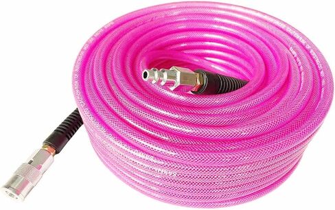 SANFU Polyurethane(PU) Air Hose 1/4-Inch x 100ft Reinforced, lightweight, Flexible, 300PSI With 1/4" Swivel Aluminum Universal 3IN1 Coupler and Plug, 1PCS Safery Coupler, Bend Restrictor in Saudi Arabia