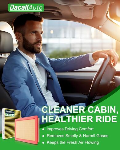 Activated Carbon Cabin & Engine Air Filter Set fit for Chevy Equinox L4-1.5L/1.6L/2.0L (2018-2026), for GMC Terrain L4-1.5L/1.6L/2.0L (2018-2024), Replace Part NO. CF11966 CA12260 in Saudi Arabia