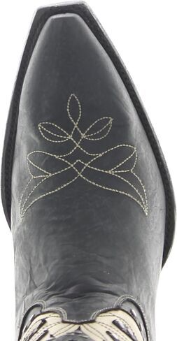 Old Gringo Women's Western Ankle Boots, Black with Bone Leather Butterfly Design, Side Zipper, Snip Toe, 8-Inch Shaft in Saudi Arabia