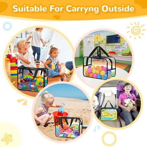 8 عبوات كبيرة من أكياس تخزين الألعاب مع سحاب وملصقات، حقائب تنظيم ألعاب شفافة مقاومة للماء من البولي فينيل كلوريد لألعاب الطاولة، قطع الألغاز، مكعبات البناء، الملحقات المصنوعة يدويًا، كتب الأطفال in Kuwait