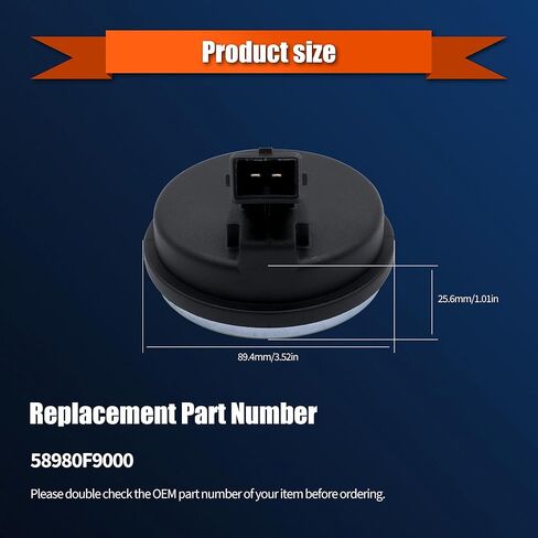 جهاز استشعار سرعة العجلة Hisport ABS 58980F9000 للسائق الخلفي وجانب الراكب - متوافق مع Hyundai Accent 2019-2021 Kia Rio 2019-2020 in Saudi Arabia