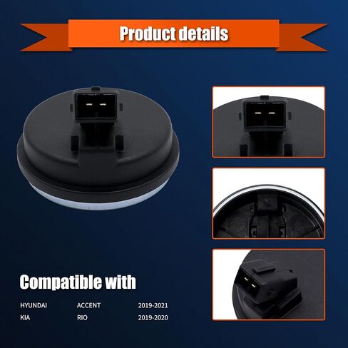 جهاز استشعار سرعة العجلة Hisport ABS 58980F9000 للسائق الخلفي وجانب الراكب - متوافق مع Hyundai Accent 2019-2021 Kia Rio 2019-2020 in Saudi Arabia