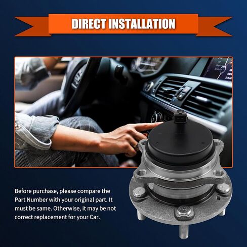جهاز استشعار سرعة العجلة Hisport ABS 58980F9000 للسائق الخلفي وجانب الراكب - متوافق مع Hyundai Accent 2019-2021 Kia Rio 2019-2020 in Saudi Arabia