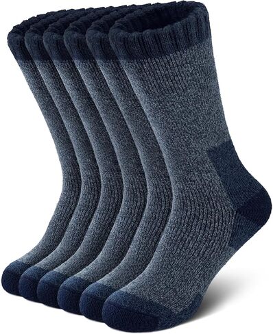 جوارب صوف ميرينو فاشن من سنكر للرجال والنساء، جورب سميك دافئ للمشي لمسافات طويلة للشتاء والعمل في الهواء الطلق 3 أزواج in Kuwait