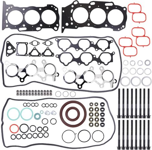 HS26321PT Engine Cylinder Head Gasket Set w/Bolts Compatible for 2005-2015 Ca*mry Sienna Lexus ES350 3.5L 2GRFE ES72249 8614915105 2ZR-FXE Cylinder Engine Full Head Gasket Set in Saudi Arabia