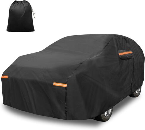 X AUTOHAUX غطاء سيارة في الهواء الطلق مقاوم للماء الشمس المطر الثلوج البرد حماية مع الجانب الأيسر الباب سستة 210D-PU لهوندا أوديسي in Saudi Arabia
