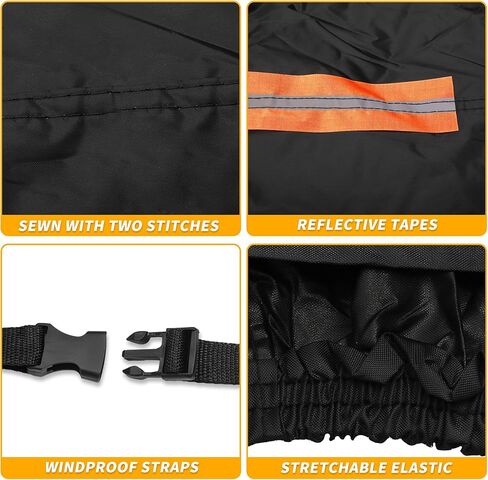 Car Cover Waterproof All Weather Sun Rain Protection Full Exterior Cover for Genesis G80 Sedan 190T-PU Black with Left Side Zippers in Saudi Arabia