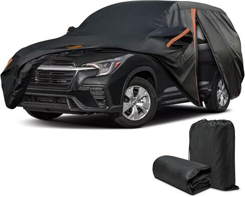 Car Cover for Subaru Ascent 2019-2025, Full Car Cover Waterproof All Weather for Automobiles, SUV Outdoor Sun Rain UV Snow Dust Protection, Custom Fit with Driver Door Zipper and Reflective Strips in Saudi Arabia