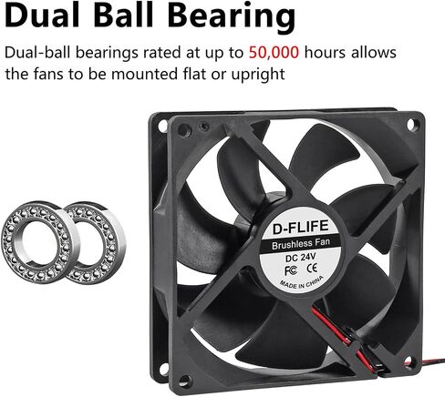 4pcs 9225 92mm x 92mm x 25mm 2Pin DC 12V 2Pin Computer Fan High Speed Muffin Fan Cooling Fan,UL-Certified for 3D Printer Computer Case Fan DIY Cooling Ventilation Projects (12V 2Pin) in Kuwait