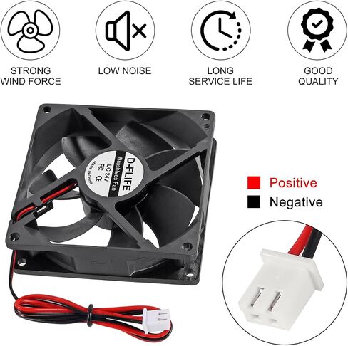 4pcs 9225 92mm x 92mm x 25mm 2Pin DC 12V 2Pin Computer Fan High Speed Muffin Fan Cooling Fan,UL-Certified for 3D Printer Computer Case Fan DIY Cooling Ventilation Projects (12V 2Pin) in Kuwait