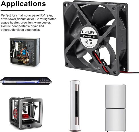 4pcs 9225 92mm x 92mm x 25mm 2Pin DC 12V 2Pin Computer Fan High Speed Muffin Fan Cooling Fan,UL-Certified for 3D Printer Computer Case Fan DIY Cooling Ventilation Projects (12V 2Pin) in Kuwait