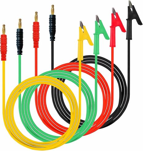 Banana Plug to Crocodile Clip Test Probe 4mm Banana Plug to Crocodile Clip Test Leads Electrical 12AWG 5.9 ft Cable, for Automotive multimeters, Testers and Battery Testing. (X-Y 1.8m) in Kuwait