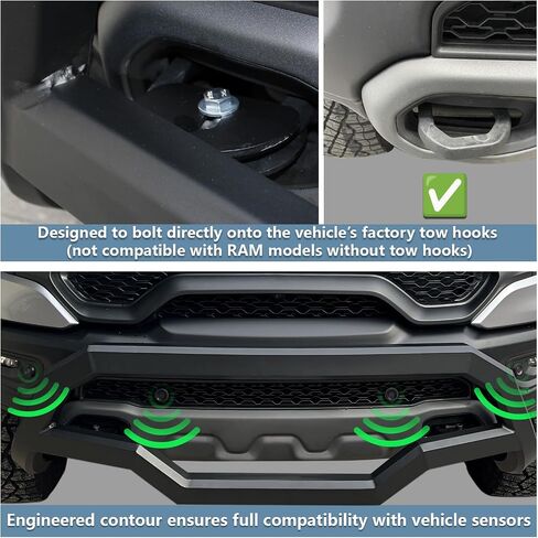 Vanguard Black Optimus Bull Bar | Compatible with 2019-2025 Ram 1500 in Saudi Arabia