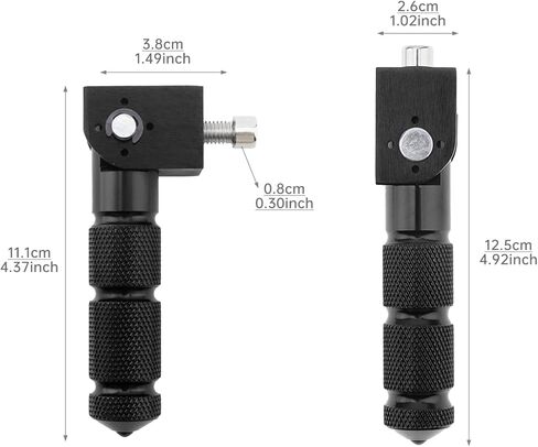 8mm M8 Passenger Foot Supports Pedals, 90 Degree Foldable Anti-Skid Foot Peg for Motorcycle Scooters Bicycle Electric Bike (Black) in Kuwait