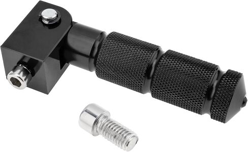 8mm M8 Passenger Foot Supports Pedals, 90 Degree Foldable Anti-Skid Foot Peg for Motorcycle Scooters Bicycle Electric Bike (Black) in Kuwait