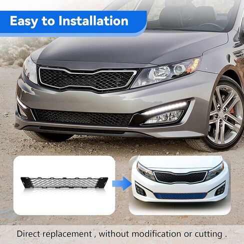 متوافق مع 2011 2012 2013 KIA Optima Accessories قطع غيار السيارات المصد الأمامي للشبكة السفلية استبدال مباشر لـ 865612T000 KI1036113 استبدال مجموعة استبدال الشبكة الأمامية للكفن in Kuwait