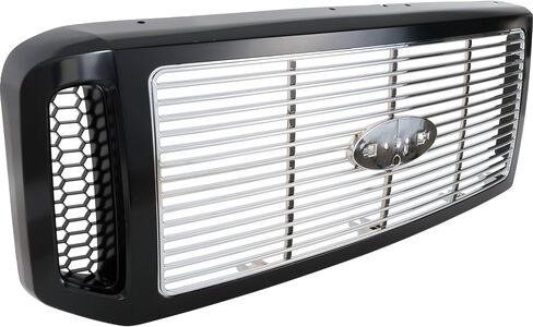 Garage-Pro Front Grille Assembly For Ford F-250 Super Duty 2005-2007, Ford F-350 Super Duty 2005-2007, Painted Black Shell, Chrome Insert, Plastic, Ford F250 Super Duty Accessories in Saudi Arabia