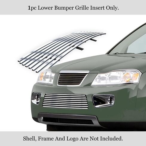 APS Compatible with Saturn Vue 2006-2007 Lower Bumper Stainless Steel Black 8x6 Horizontal Billet Front Grill Grille Insert S87613J in Saudi Arabia