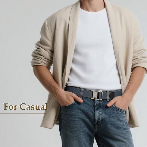 JASGOOD 2 Pack Canvas Web Belts Double D Ring Buckle for Men Fabric Cloth Casual Belt for Jeans Pants 1 1/2" Wide in Saudi Arabia