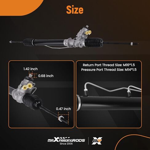 maXpeedingrods Hydraulic Power Steering Rack and Pinion for Nissan 240SX 1989-1994 with 2-wheel steering, Replace# 18000646-101, 18000646-102, 26-1866, 4900142F00, 4920053F00, 4920053F60 in Saudi Arabia