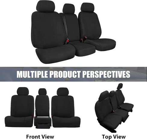 SAPUBK Custom-Fit Front Seat Covers Replace for 2011-2014 Ford F150-F550 40/20/40 Split Seat with Opening Center Console, Premium Neoprene with Composite Soft Foam Lining Breathable Seat Cover in Saudi Arabia