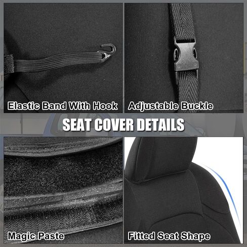 SAPUBK Custom-Fit Front Seat Covers Replace for 2011-2014 Ford F150-F550 40/20/40 Split Seat with Opening Center Console, Premium Neoprene with Composite Soft Foam Lining Breathable Seat Cover in Saudi Arabia