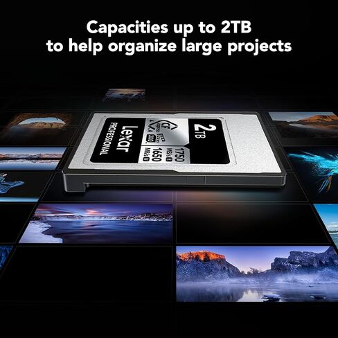 Lexar 1TB Professional CFexpress Type B Silver 4.0 Memory Card, for Photographers, Videographers, Up to 3600/3000 MB/s, 8K Video (LCXEXS4001T-RNENG) in Kuwait