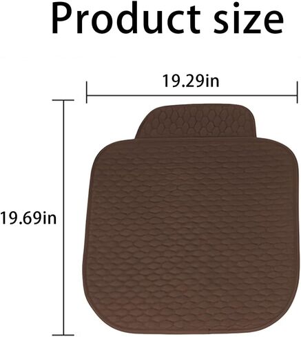 BELOMI Car Seat Bottom Cover Pad, 2PCS Linen Vehicle Front Seat Protector with Storage Pocket, Anti-Slip Automotive Seat Protection Cushion Mat, Universal Fit for Most Sedans SUV Pick-up (Black) in Saudi Arabia