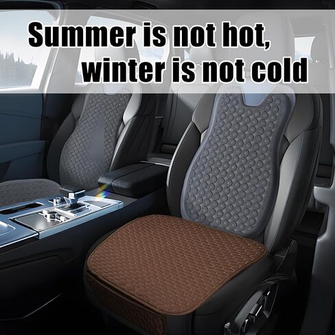 BELOMI Car Seat Bottom Cover Pad, 2PCS Linen Vehicle Front Seat Protector with Storage Pocket, Anti-Slip Automotive Seat Protection Cushion Mat, Universal Fit for Most Sedans SUV Pick-up (Black) in Saudi Arabia