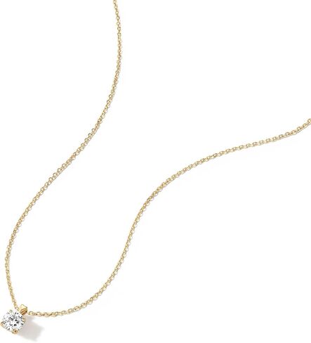 AGVANA Heart of Light 1-2 Carat Round Brilliant Solitaire Lab Grown Diamond Pendant Necklace in 14K Solid Gold (D-E Color, VS Clarity) Promise Anniversary Birthday Gifts for Women, 16-18" Chain in Saudi Arabia