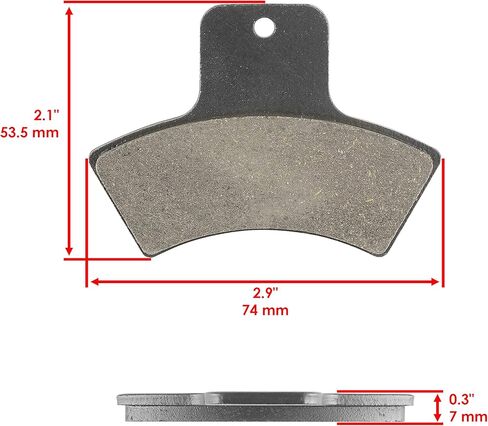 Caltric Front Rear Brake Pads Compatible with Polaris Sportsman 500 4X4 Ebs 1998 1999 00 01 2002 Front Rear Brakes in Saudi Arabia