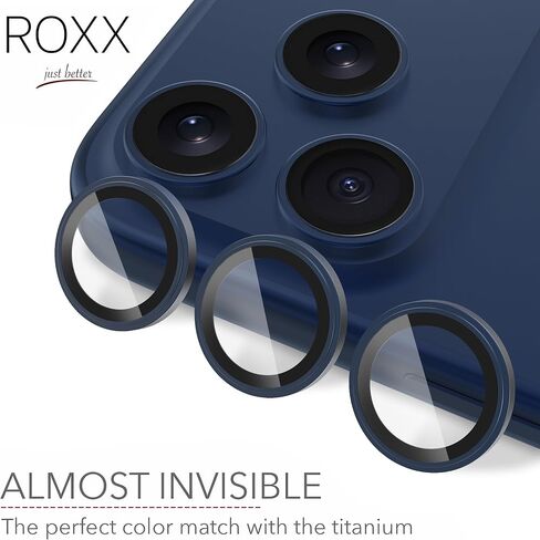 ROXX Japanese 9H Camera Lens Protector | For iPhone 16 Pro & 16 Pro Max | Harder | Clearer | Scratch-Resistant | Perfectly Matches ROXX Cases in Saudi Arabia