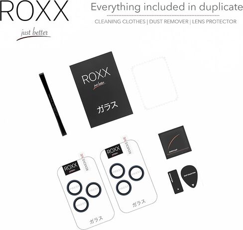 ROXX Japanese 9H Camera Lens Protector | For iPhone 16 Pro & 16 Pro Max | Harder | Clearer | Scratch-Resistant | Perfectly Matches ROXX Cases in Saudi Arabia