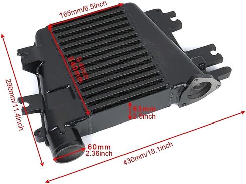 Car Cold Air Intake Radiator, Compatible For Nissan Patrol Y61 ZD30 3.0L TD 1997-2007, Aluminum Top Mount Bar And Plate Intercooler Radiator in Saudi Arabia