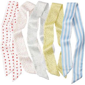 Interesse 5 PCS Fashion Scarves for Women, Multifunctional Boho Hair Scarves Headbands, Stain Purse Scarf Bag Accessories in Saudi Arabia