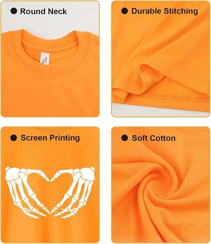 Halloween Shirts for Kids Toddler Boys Girls Pumpkin Shirts Ghost T-Shirts Clothes Short Sleeve Cotton Tee 2-8T in Saudi Arabia