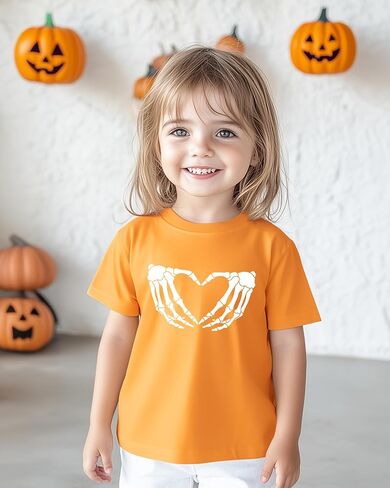 Halloween Shirts for Kids Toddler Boys Girls Pumpkin Shirts Ghost T-Shirts Clothes Short Sleeve Cotton Tee 2-8T in Saudi Arabia