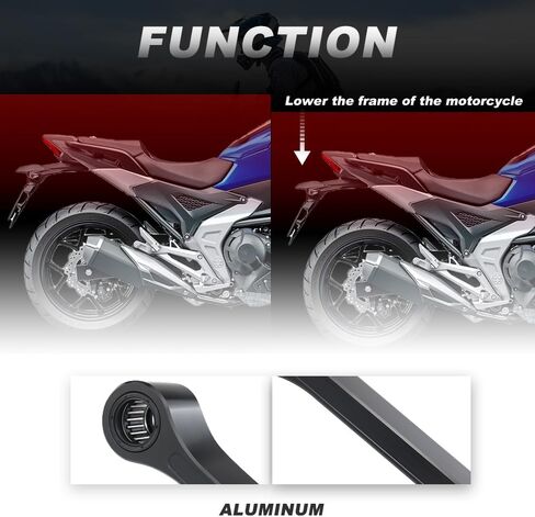 رابط خفض Xitomer 1 بوصة، مناسب لـ VFR800 1998-2009 / VFR800 2014-2015، وصلات التعليق السفلية لخفض المجموعات (أسود) in Kuwait