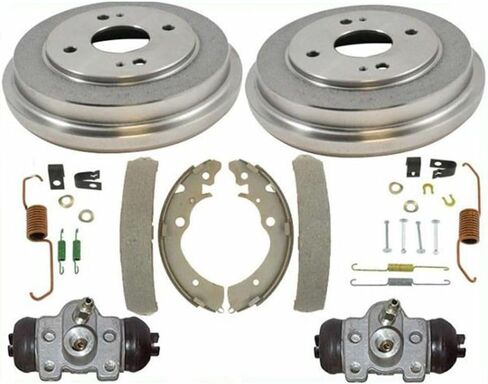Shoes Springs Wheel Cylinders for Honda for Accord 1990-2002 Wagon with Rear Drums Non-Asbestos Organic-Pad Material Plain-Rotor Style 143643 in Saudi Arabia