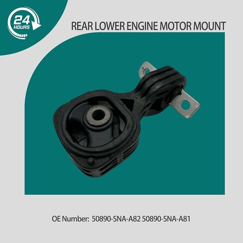 Black Car Torque Motor Mount fit for Honda Civic 1.8L Auto Trans 2006 2007 2008 2009 2010 2011 50890-SNA-A82 50890-SNA-A81 Lower Rear Engine Torque Strut Mount Rubber Metal in Kuwait