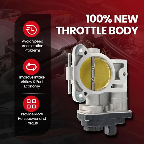 MOCA S20006 Throttle Body Assembly Replace For Chevy 2005-06 Silverado 1500 HD, 2003-06 Silverado 1500 V8 4.8L 5.3L 6.0L, 2003-06 Avalanche 1500, For Cadillac 2003-06 Escalade, need relearn. in Saudi Arabia