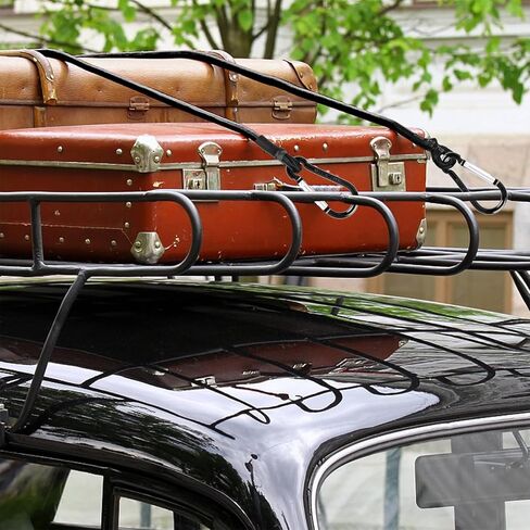 8 قطع من حبل بنجي مع خطافات، حبل بنجي عالي التحمل قابل للتعديل مقاس 30.48 سم مع أشرطة وخطافات بنجي سوداء، قوة كسر عالية لرف الأمتعة في الهواء الطلق، والبضائع، وعربات اليد، والدراجة، ومعدات التخييم in Kuwait