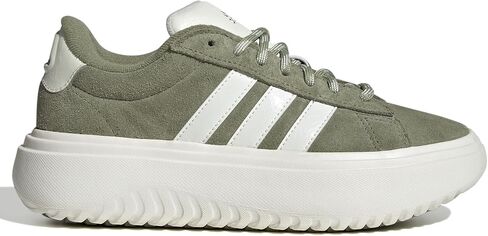 حذاء رياضي نسائي من adidas Grand Court Platform - - White/Preloved Purple/Preloved Purple، 9.5 in Saudi Arabia