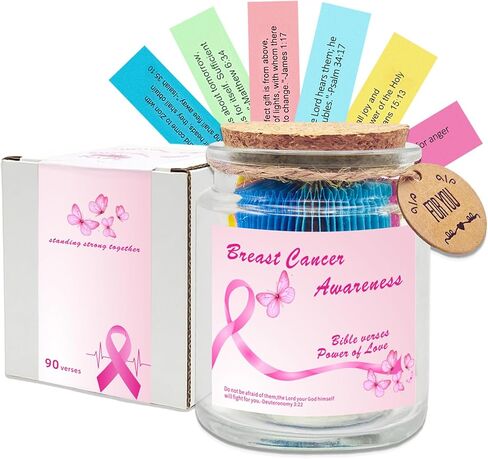 جرة الكتاب المقدس لسرطان الثدي، هدايا العناية بالسرطان للمرأة، رسائل إيجابية لمحاربي السرطان، ملحقات التوعية بسرطان الثدي، عناصر راحة للشفاء العاجل in Kuwait