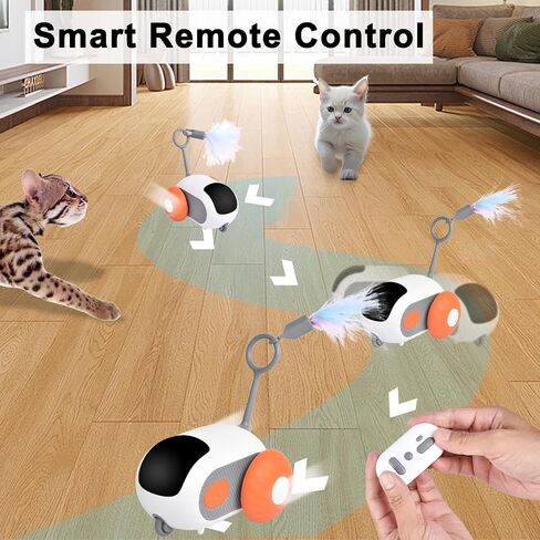 Petmolico Smart Interactive Cat Toy Remote Control Cat Exercise Toys for Bored Indoor Electronic Cat Toys Blue in Kuwait